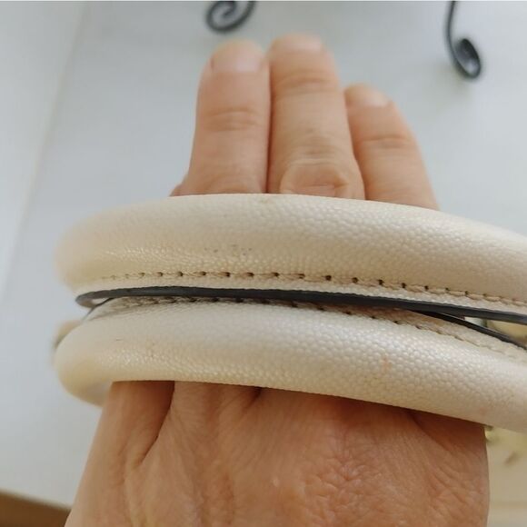 Anne Klein Bowler Winter White purse Bag tote - Picture 8 of 9